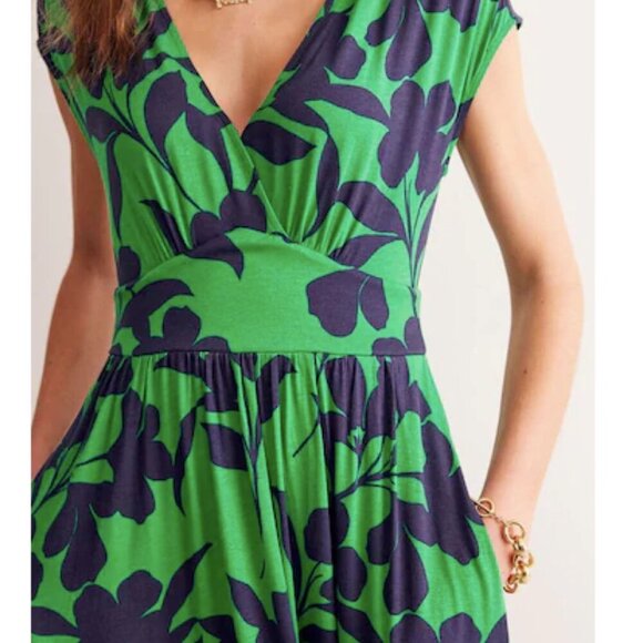 NWOT Boden Vanessa Jersey Wrap Maxi Dress Silhouette Bloom Floral - Picture 4 of 11